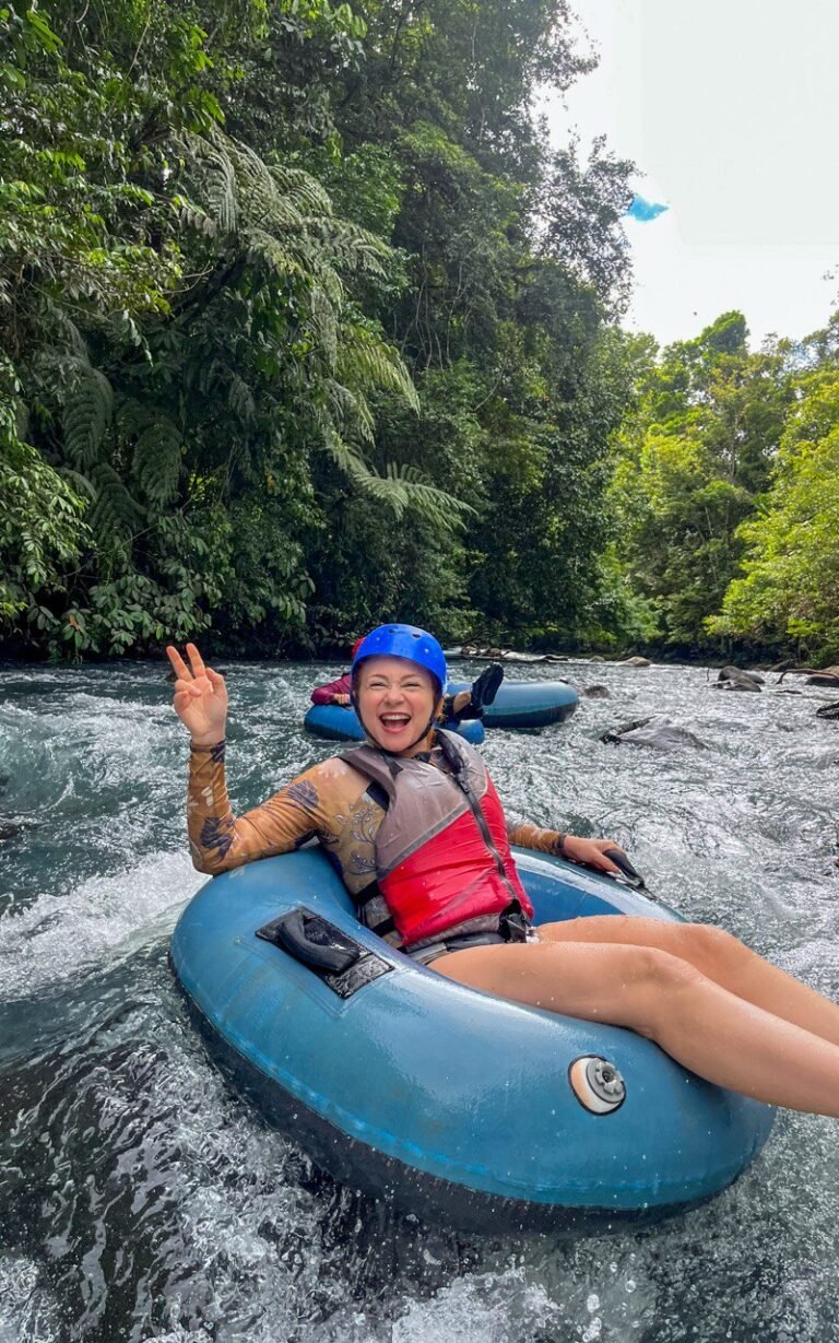Tubing in Rio Celeste is a lot of fun for people of all ages
