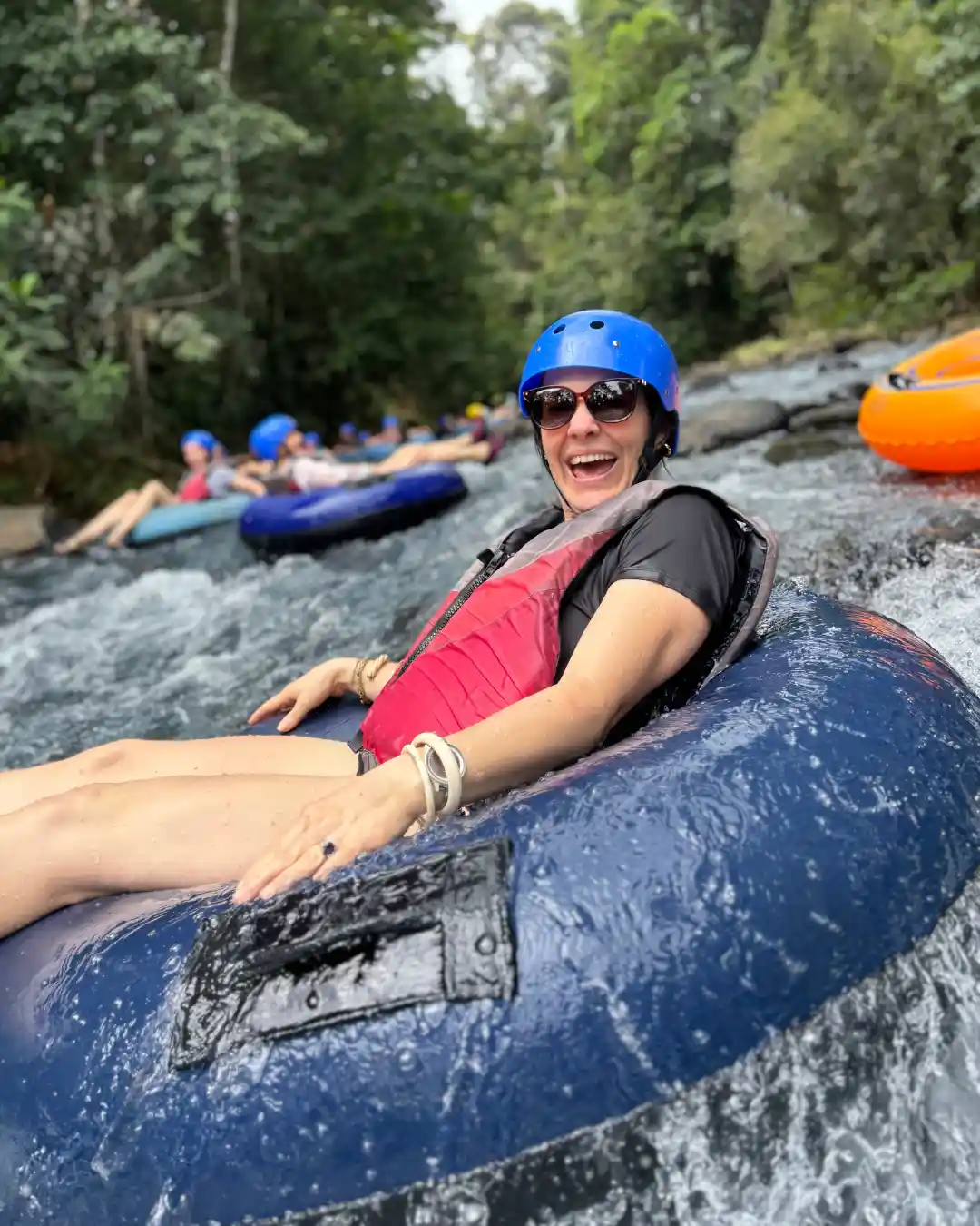 Tubing Rio Celeste adventure and nature through the rainforest